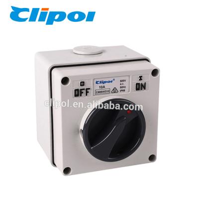 China Polycarbonate Electric Manual 500V 3 Pole Universal Changeover Rotary Switch for sale