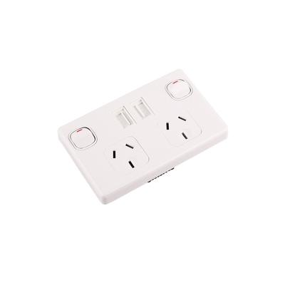 China Dual USB Charging Australia USB Ports Controlled Power Socket Domestic Home Use Universal Wall USB Socket for sale