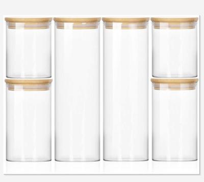 China Wennyn Viable Glass Jars for Food Storage Food Airtight Glass Canisters for Home and Kitchen BPA Free Containers with Bamboo Lids for C for sale