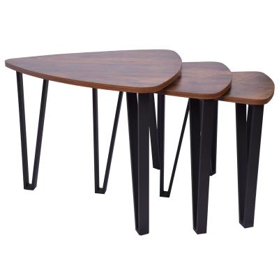 China DRM 3pcs Vintage Industrial Nesting Tables, Rustic Coffee Table For Living Room - Available In Local US/EU Warehouse for sale