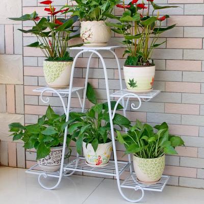 China DRM Modern Metal Plant Stand Garden Plant Shelf Large For Indoor And Outdoor Flower Stand Flower Pot Display Stand Size 76*23*73cm for sale