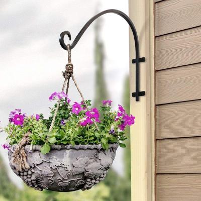 China Modern Flower Plant Decor Flower Pot DRM Cast Iron Hook Planter Holder Basket Hanging Hook Planter Hook Garden Wall Hanging Hooks for sale