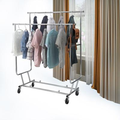 China (Size) Adjustable Heavy Duty DRM Double Rail Clothing Garment Rack for sale