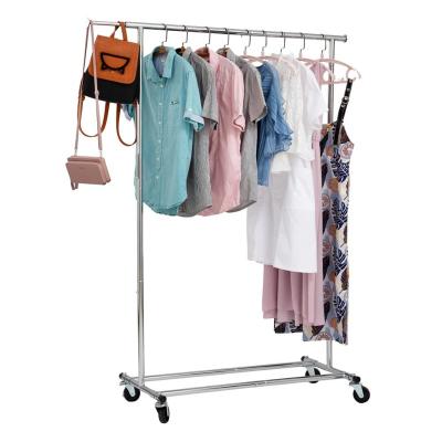 China (Size)DRM Adjustable Heavy Duty Folding Garment Rack,Rolling Organizer Rack,Clothing Garment Support-Commercial Grade for sale