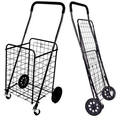 China Wholesale DRM Folding Metal Folding Grocery Cart on 4 Wheels (Available in US/UK Local Warehouse) for sale