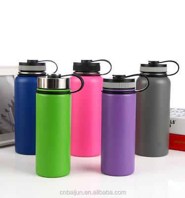 China Durable Wide Mouth Travel Portable Thermos Vacuum Insulated Bottle Stainless Steel Water Bottle for sale