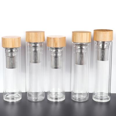 China Sustainable Drinking Bottle With Glass Bottle Water Tea Infuser Water Ionizer Bottle Customized Private Label for sale