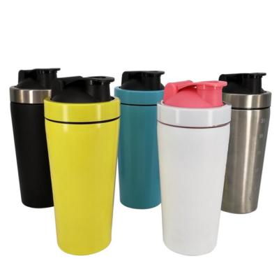 China Stainless Steel Portable Shaker Bottle , Shaker Bottle Protein For Gym Viable Cup New Design Custom Logo for sale