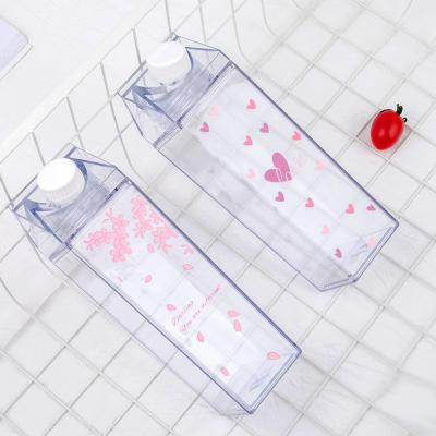 China 2020 Best Seller Sustainable Eco-Friendly Products Plastic Square Milk Carton Water Bottle 500ml for sale