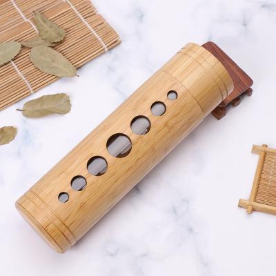 China New Featured Sustainable Product Bamboo Water Bottle Borosilicate Glass Eco-friendly Water Bottle With Bamboo Lid for sale