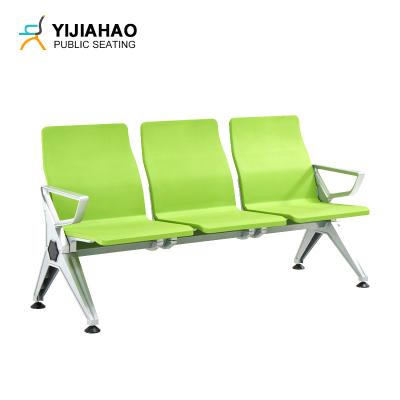 China Modern Metal Steel Visitor Reception Chair Waiting Bench Chair for Barber Shop for sale