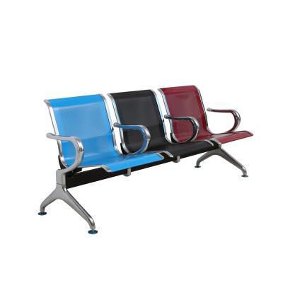 China Modern China Factory Metal Steel Furniture Public Guest Chair Waiting Bench Seating With Armrests for sale