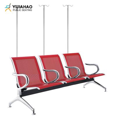 China Modern China Factory Red Color Hospital Medical Office Clinic Room Dental Office Visitor Waiting Bench Chair for sale