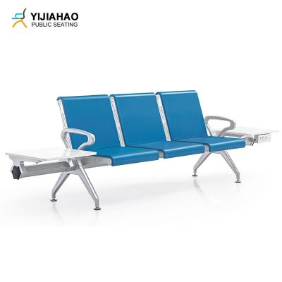 China Modern Airport Hospital Office Metal Waiting Chairs Conference Chair With Tea Table for sale