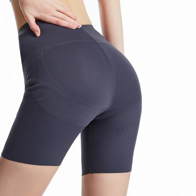 China Breathable women's high waist abdomen and hips use gaiters to slimming fitness yoga five-point pants butt lift seamless shorts crack! crack! for sale