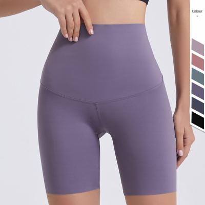 China Breathable Seamless Yoga Biker Shorts Women Tummy Control Waist Top Shorts Exercise Workout Butt Lifting Tights Women's Short Pants for sale