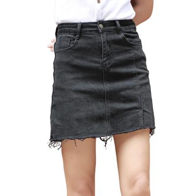 China Lady Casual Line Women Black Denim Mini Short Jean Skirt New Design Breathable Wholesale A Size High for sale