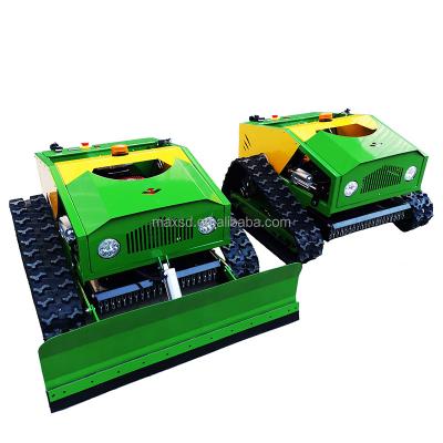 China 4-Stroke Remote Control Lawn Mower With Disassembled Snow Plow Robot Slope Mower for sale