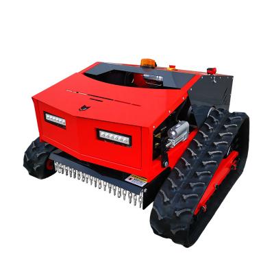 China Mulch RC Lawn Mower Remote Control Crawler All Terrain Slope Mowing Machine Tracked Grass Cutter Radio Controlled Robotic Mowers for sale