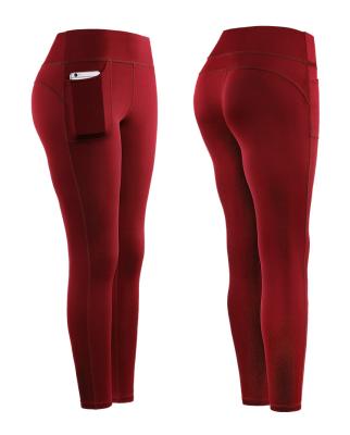 China Breathable Gym Activewear High Waisted Capris Yoga Pants With 3 Pockets for sale