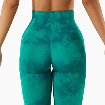 China New breathable seamless crac design! crack! butt all yoga leggings tie dye wholesale yoga pants for sale