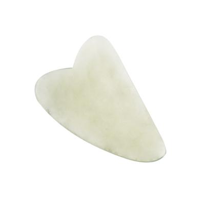 China Fresh Powerful Ancient Chinese Daily Tool Concepts Light Green Jade Gua Sha Scraping Massage Tools Skin Detox for sale