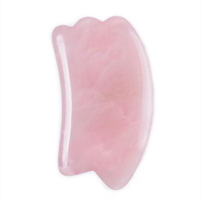 China Large Cool Shape Big Waist Square Gua Sha Rose Quartz Crystal Contour Gua Sha Tool Face Lifting Massager Jade Gua Sha Tool for sale