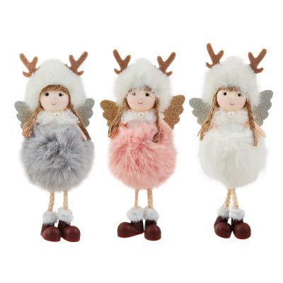 China Cute Christmas Antlers Christmas Tree Pendant Angel Pendant Christmas Decoration Supplies New Christmas Stuffed Animal for sale