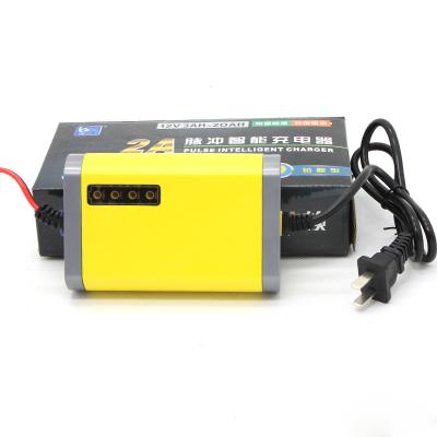 China 12V motorcycle/scooter detection battery power charger car lead acid battery charger 12ah20AH manufacturers supply for sale