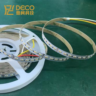 China Residential High Density 120 /168/192/240 leds/m Spotless DC12V DC24V SMD 2835 2216 Led Adjustable Flexible CCT LED Strip Light for sale