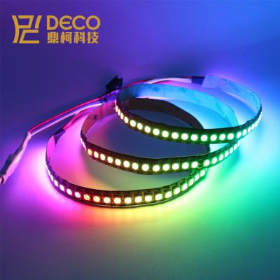 China Party Symphony Digital Black White DC 5V WS2812 Addressable Full Color LED Strip PCB 144pcs/m RGB LED Strip For Sync TV PC Dream Screen USB for sale