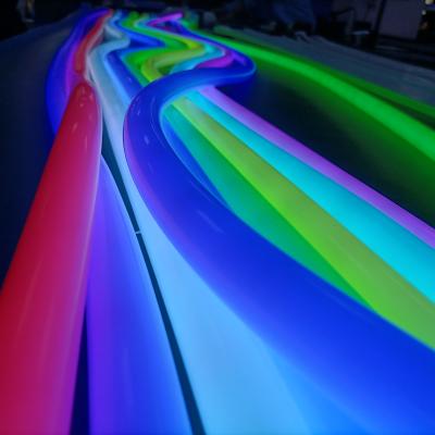 China LANDSCAPE 360 Degree Around D25mm LED Rope Light DC 24v Waterproof Neon Round Flex Neon Strip Lights for sale