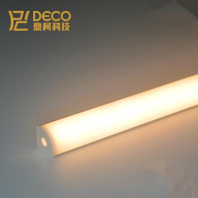 China Recessed/Surface Hard U-Shaped Aluminum Light Bar Profile LED Decorations 16x16mm Corner Housing 1616 Led Linear Light For Cabinet Light for sale