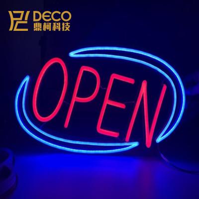 China Bar Shop Store Supermarket OPEN Wall Mounted Hanging LED Neon Sign Letter Silicone LED Neon Light Sign Letters Logo For Bar Shop Store Supermarket for sale