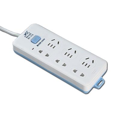 China Australia 10A 250V Plug Socket Power Band 3 Outlet Extension Cable Residential Standard / Multi Purpose Multi Socket Outlet for sale