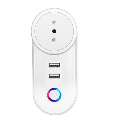 China Amazon smart home products italy most popular residential/multipurpose smart wifi tuya plug with dual usb surge protector with alexa for sale