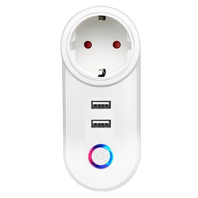 China Residential / General Purpose EU Standard Wifi Socket With Switched Socket Support Life Smart APP Smart Socket With USB Outlet for sale