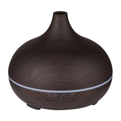 China Household LED Wood Grain Ultrasonic Remote Control Air Aroma Humidifier Diffuser for sale