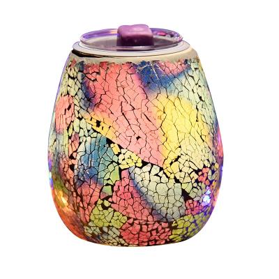 China Household Oil Diffuser Glass 7 Colors LED Artistic Essential Wax Aroma Diffuser for sale