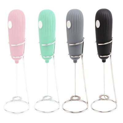 China Handheld Electric Milk Frother Beater Foamer Maker Viable for Coffee Latte Hot Chocolate Egg Mixer with Stand for sale