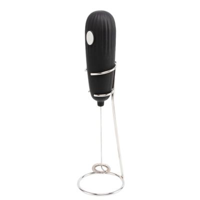 China Viable Black Milk Frother Handheld Electric Beater Foamer Maker For Coffee Latte for sale