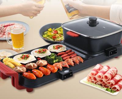 China Wholesale 2021 Family BBQ Indoor Electric Commercial Grill Lighter Electric Hot Pot With Grill for sale