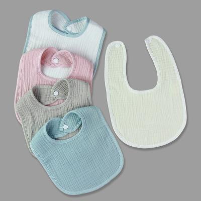 China ZYB003 Baby Feeding Apron Viable Ware Infant Toddler Burp Cloths Saliva Towel Drool Bandana Cotton Muslin Baby Bibs for sale