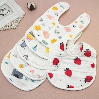 China Washable Baby Bib Baby Items Printing 8 Layer Cotton Super Soft Muslim Children Feeding Bibs Baby Muslin Newborn Bib for sale