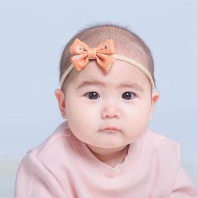 China Elastic Baby Hair Bowknot Hair Bands Ring Hair Accessories Newborn Toddler Baby Headband Comfortable Soft Wholesale Infant Baby Hair Bands for sale