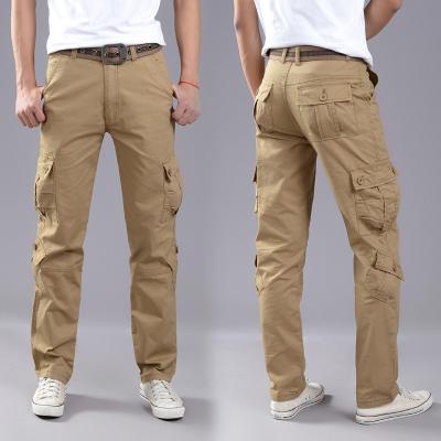 China Wholesale New Style Men's Breathable Pants Fashion Black Multi-pocket Straight Khaki Cargo Pants for sale