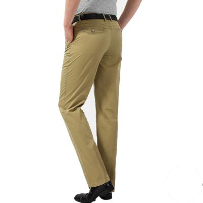 China Breathable Spring Autumn Pencil Slim Fit Chinos Pants 100% Cotton Men's Straight Casual Cloth Pants Wholesale for sale