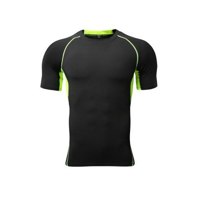 China Custom Sports Wear Men's Running Sportswear Workout Breathable Gym Fitted Shirts Breathable Quick Dry T-Shirt for sale