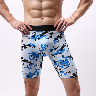 China Breathable Camouflage Print Plus Size Long Leg Boxer Brief Most Comfortable Boxers For Men 5xl Underwear for sale