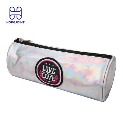 China Schools & Offices Pencilcase School Pencil Case Teen Girls For Kids Hologram Pen Bag Girly Round Shiny Teen Pouch for sale